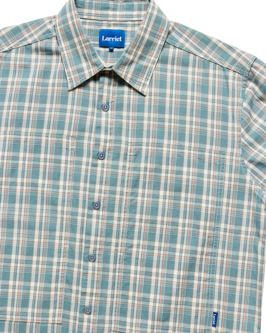 Cliff Short Sleeve Shirt, Petrol Plaid