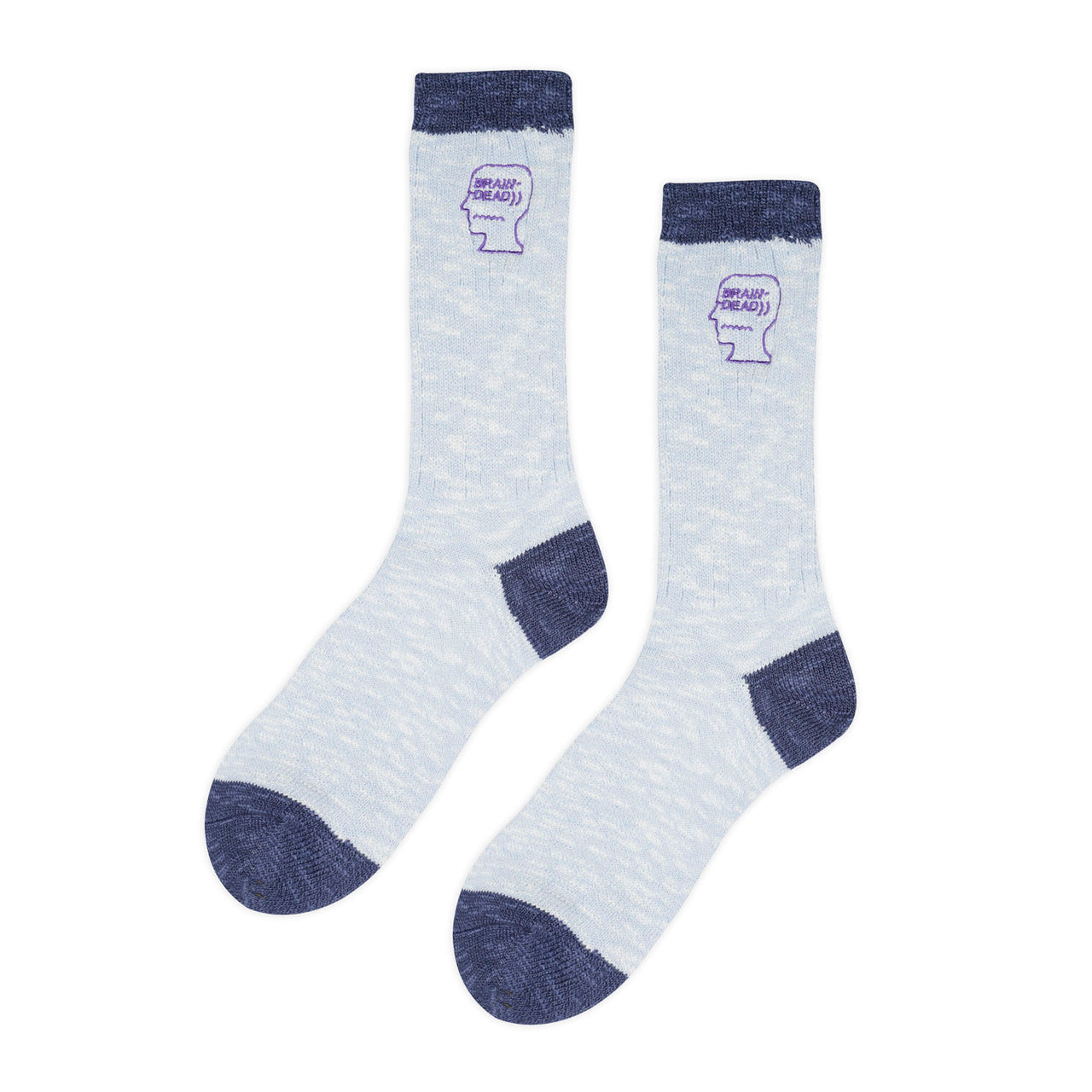 Marled Logohead Socks, Blue