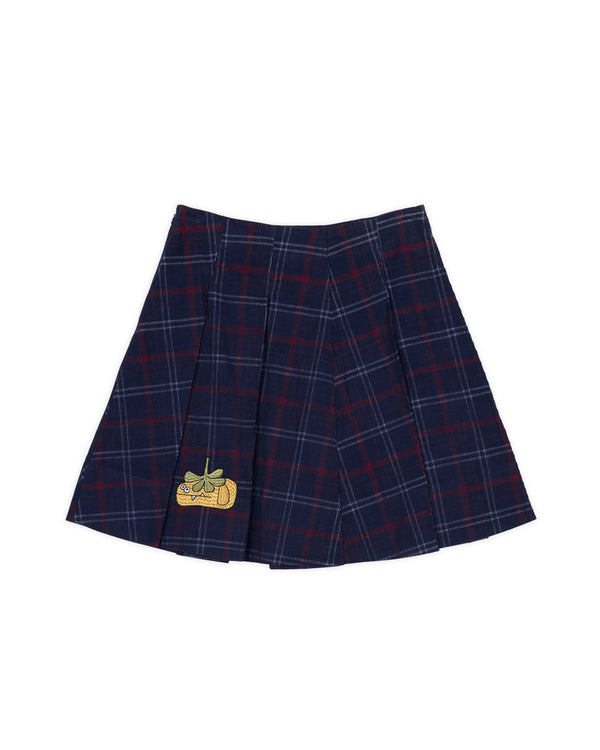 Brain Dead Mesa Pleated Skirt, Blue Multi