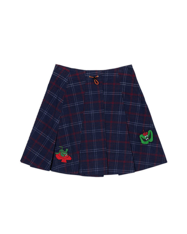 Brain Dead Mesa Pleated Skirt, Blue Multi