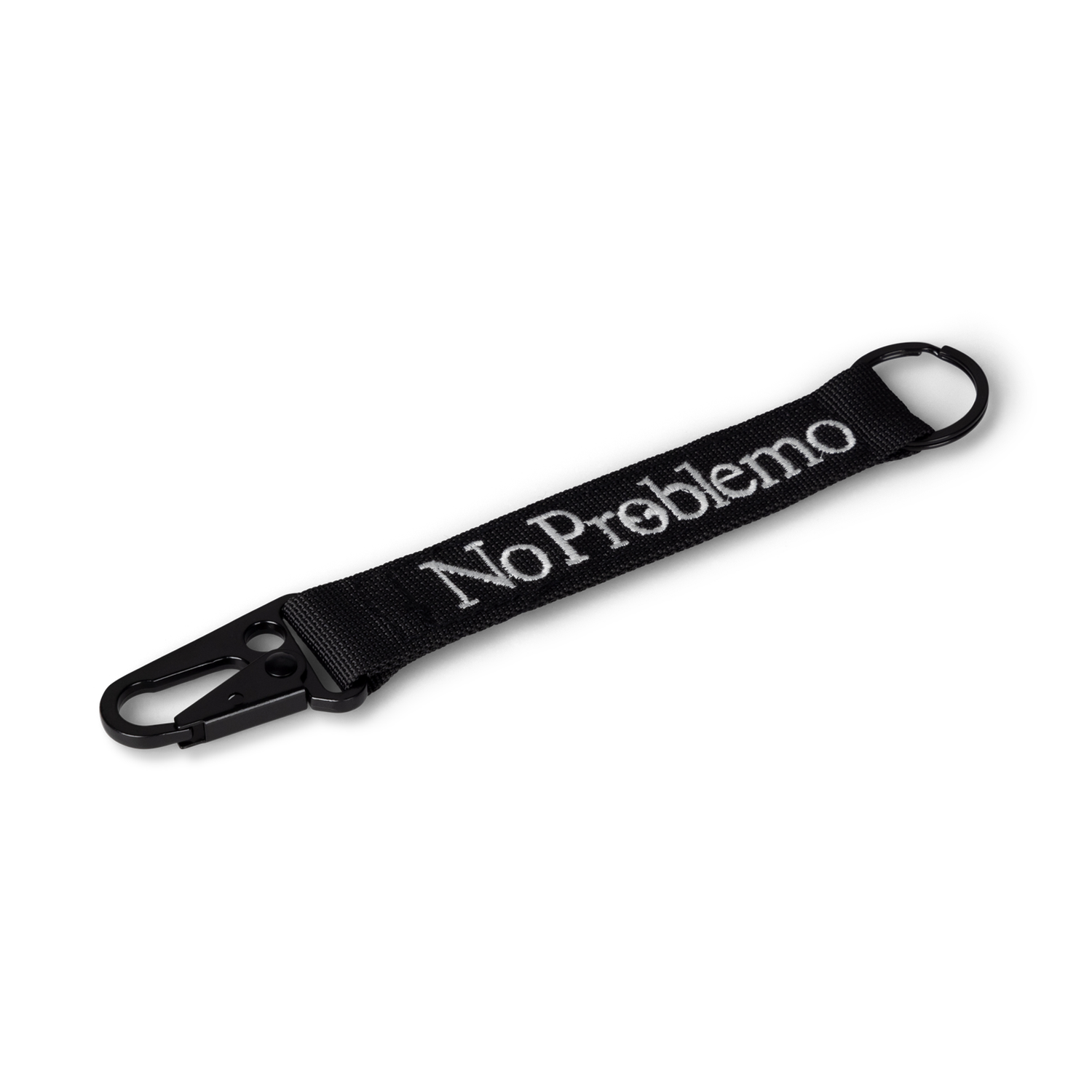 Mini Problemo Carabiner Keychain, Black