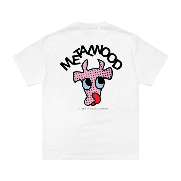Metalwood Jumbled Tee, White