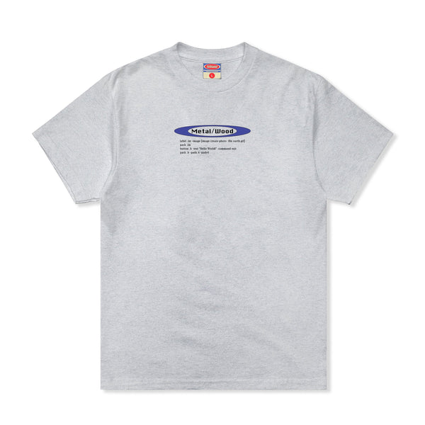 Metalwood Hello World Tee, Grey
