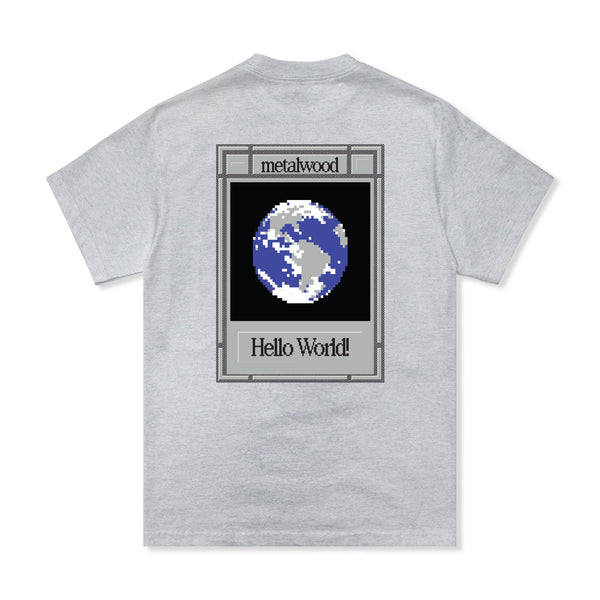 Metalwood Hello World Tee, Grey