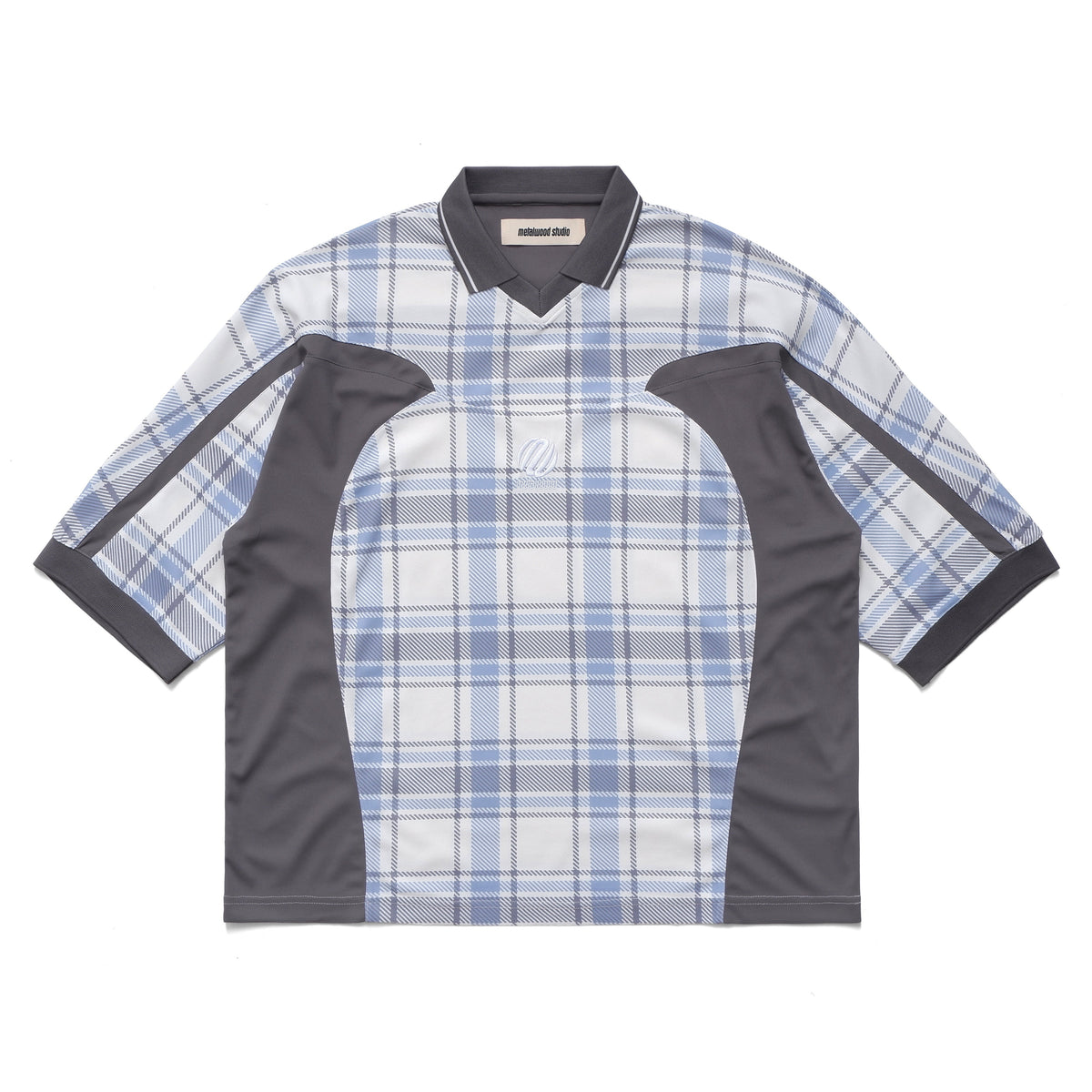 Paneled 3/4 Sleeve Polo, Ice
