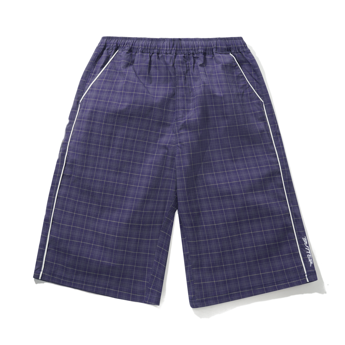 Main Shorts, Navy Plaid
