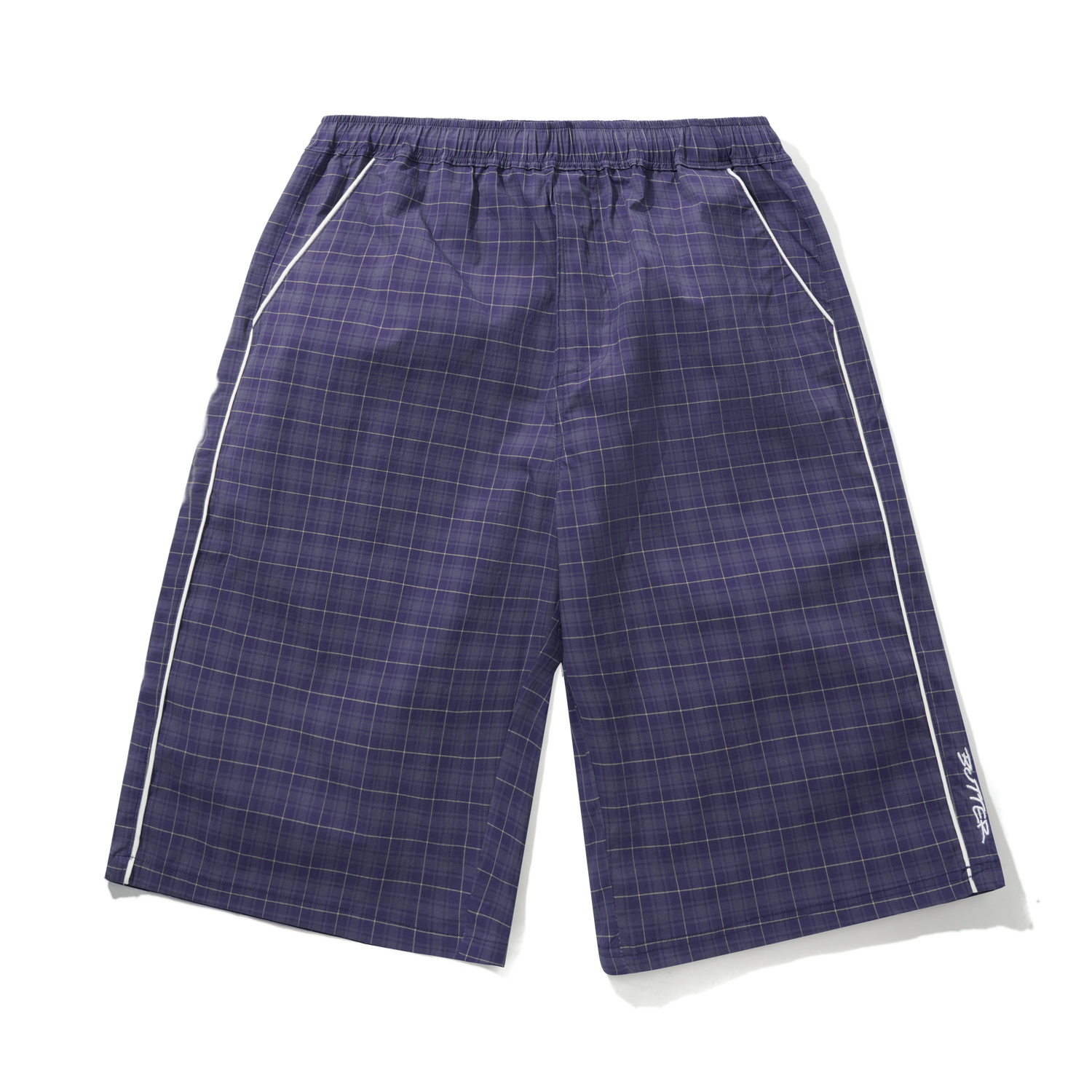 Main Shorts, Navy Plaid