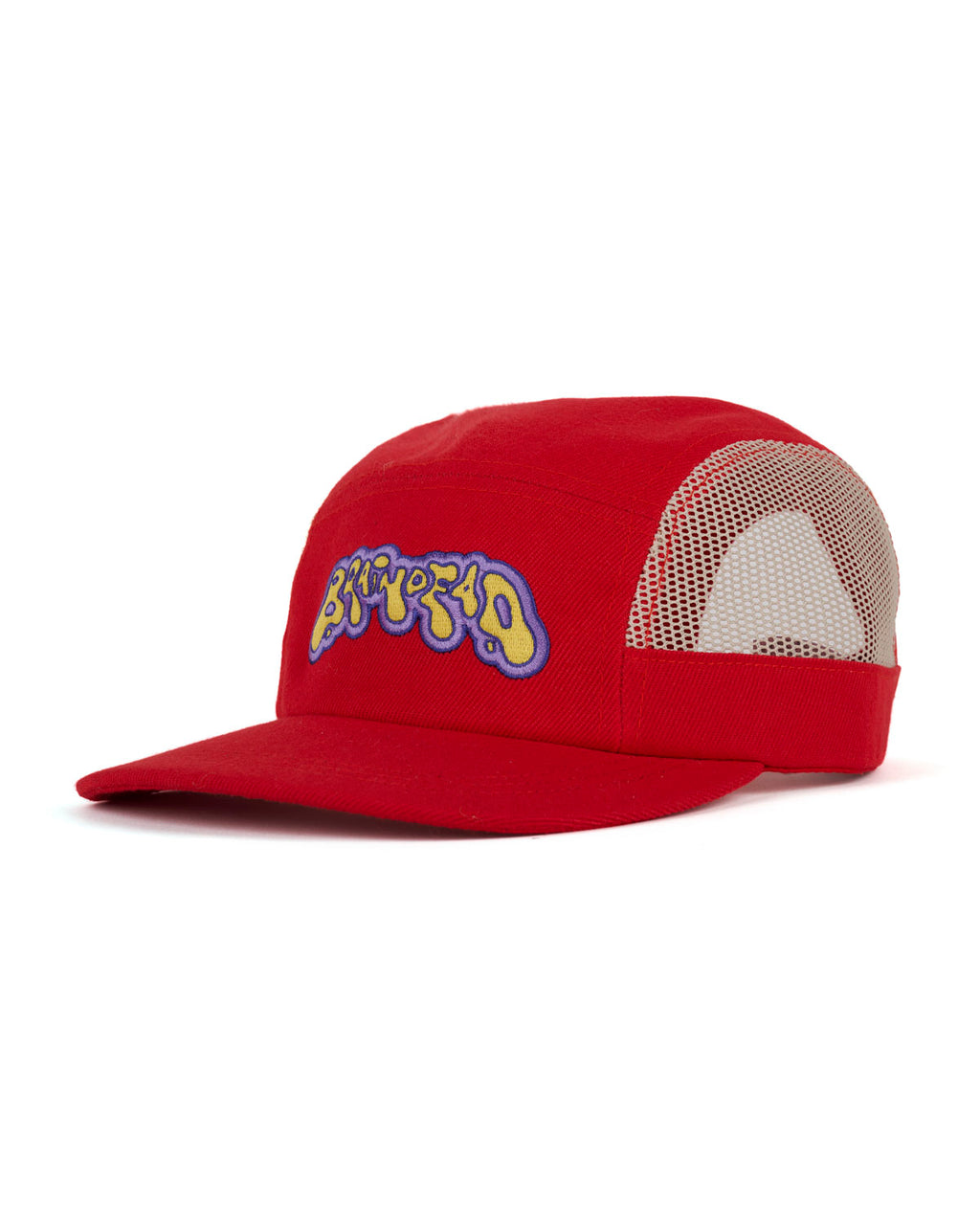 Mesh Panel Camp Hat, Red