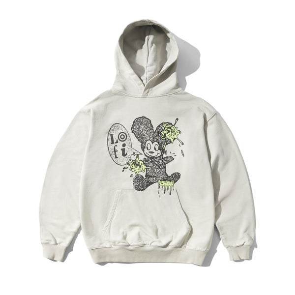 Lo-Fi Messy Pullover Hood, Cement