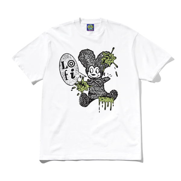 Lo-Fi Messy Tee, White
