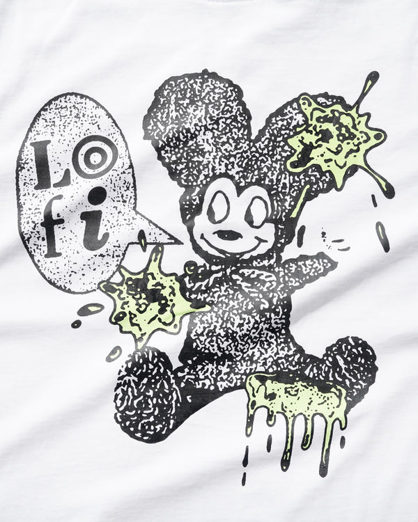 Lo-Fi Messy Tee, White