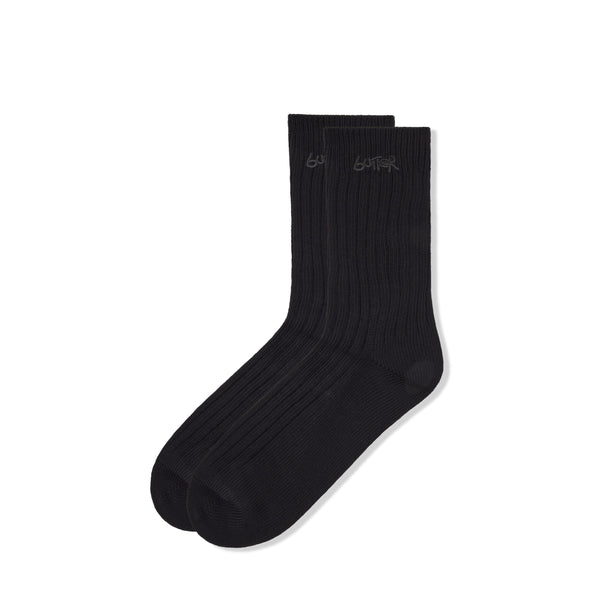 Butter Goods Mid-Cut Socks, Black