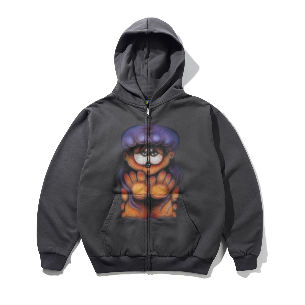 Mim Zip-Thru Hood, Charcoal