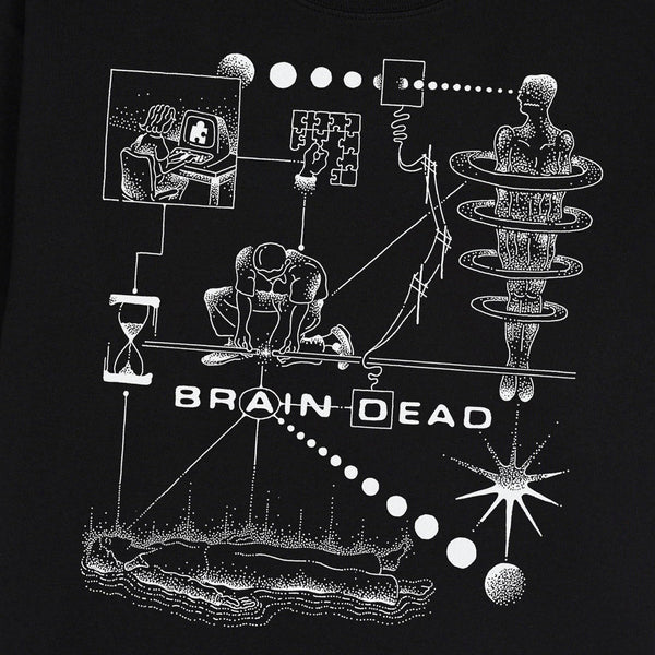 Brain Dead Mind Puzzle Tee, Black