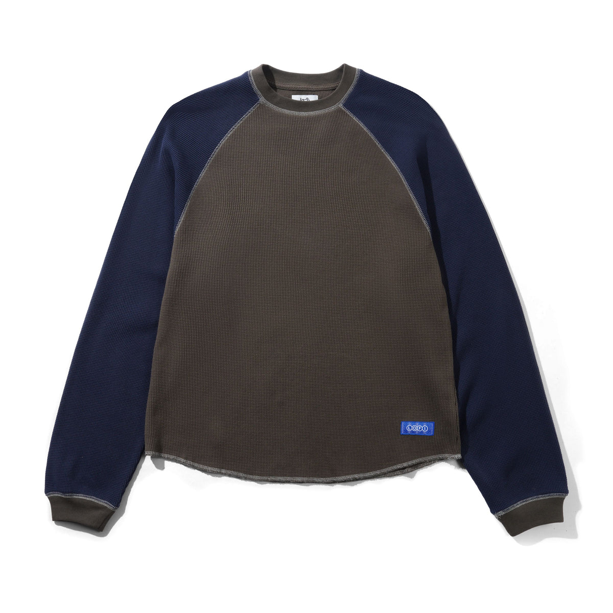 Mix Waffle L/S Shirt, Navy