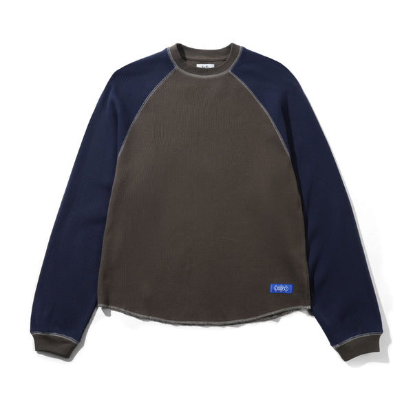 Lo-Fi Mix Waffle L/S Shirt, Navy