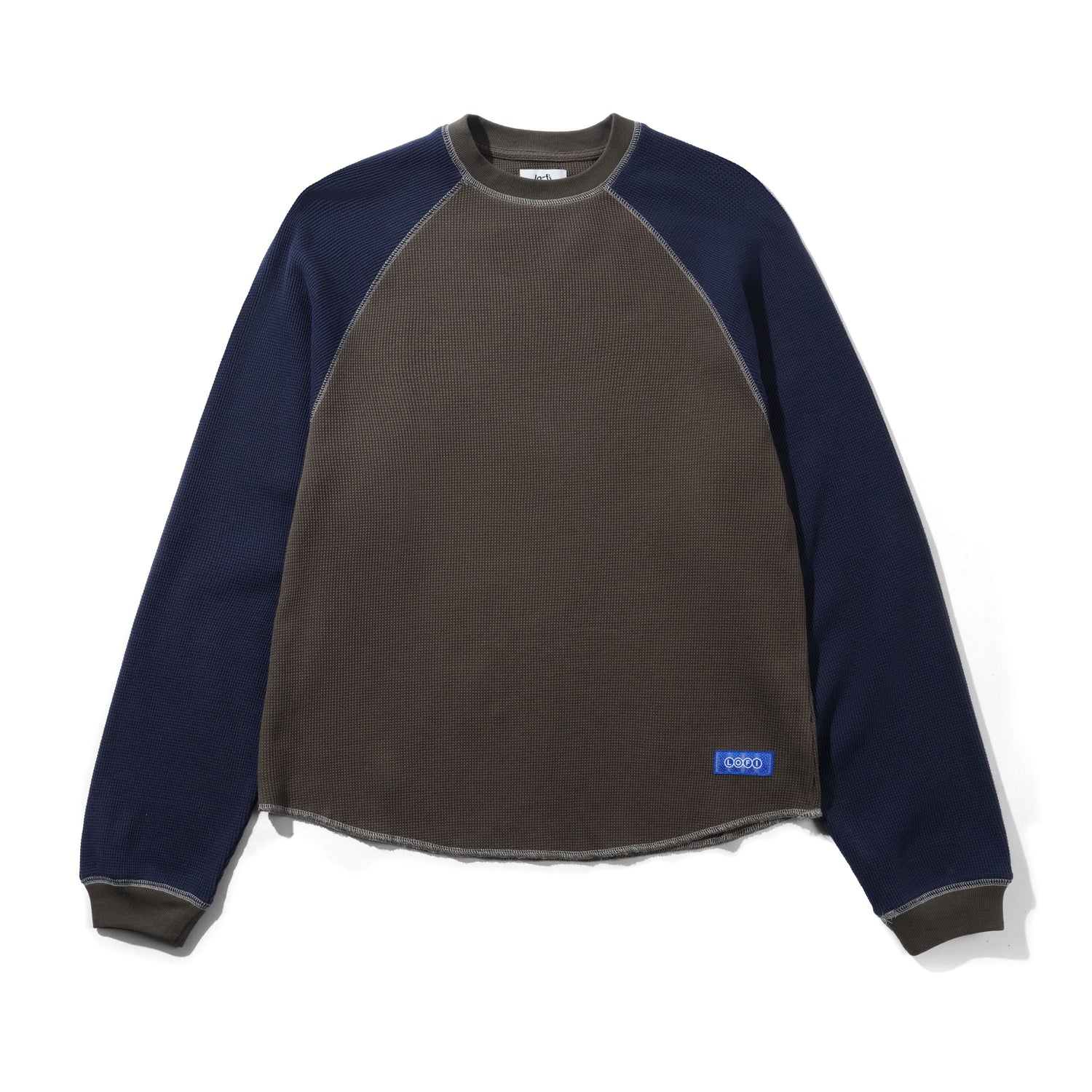 Mix Waffle L/S Shirt, Navy