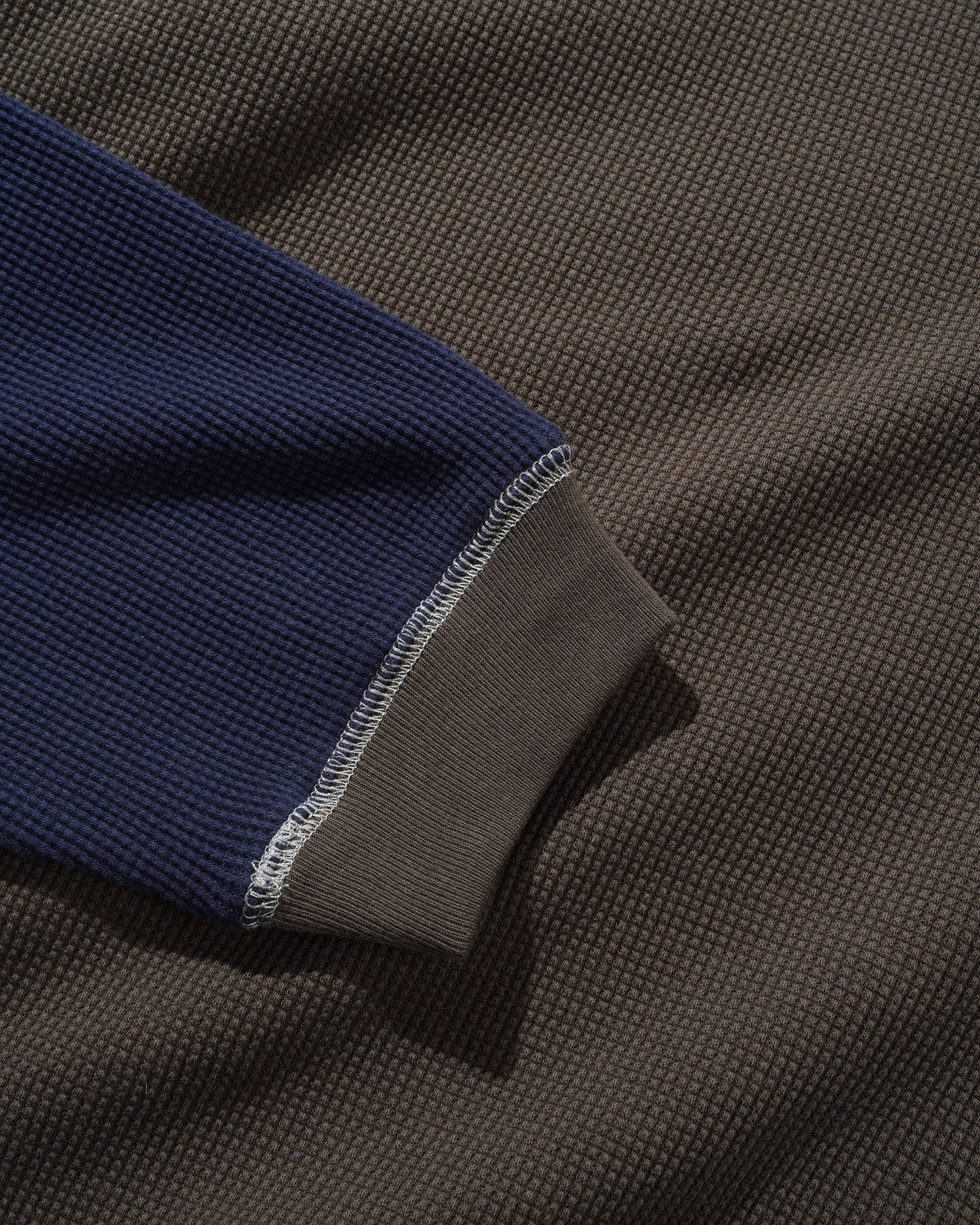 Mix Waffle L/S Shirt, Navy