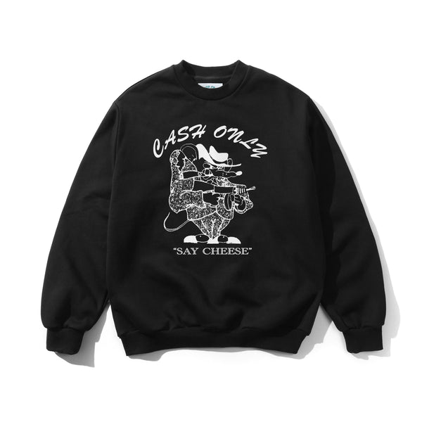 Cash Only Mobster Crewneck, Black