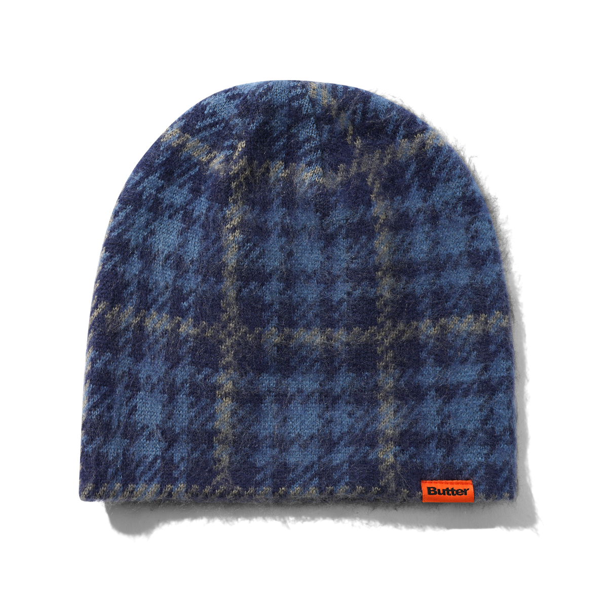 Mohair Skully Beanie, Plaid