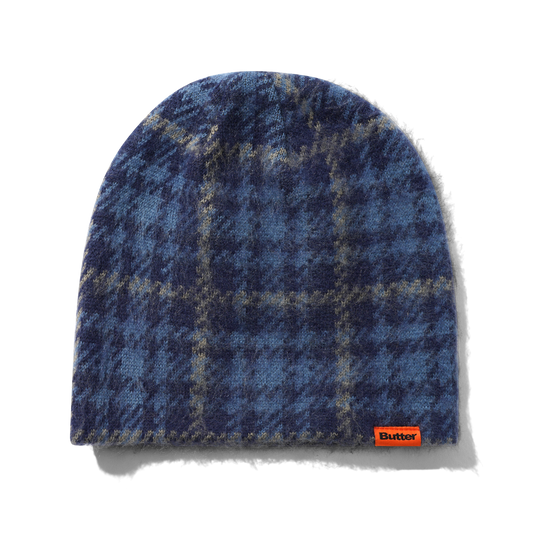 Mohair Skully Beanie, Plaid