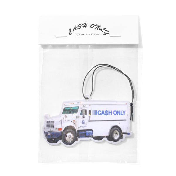 Cash Only Money Truck Air Freshener, White