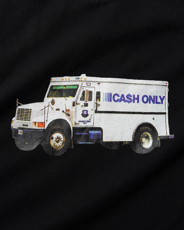 Cash Only Money Truck Tee, Black