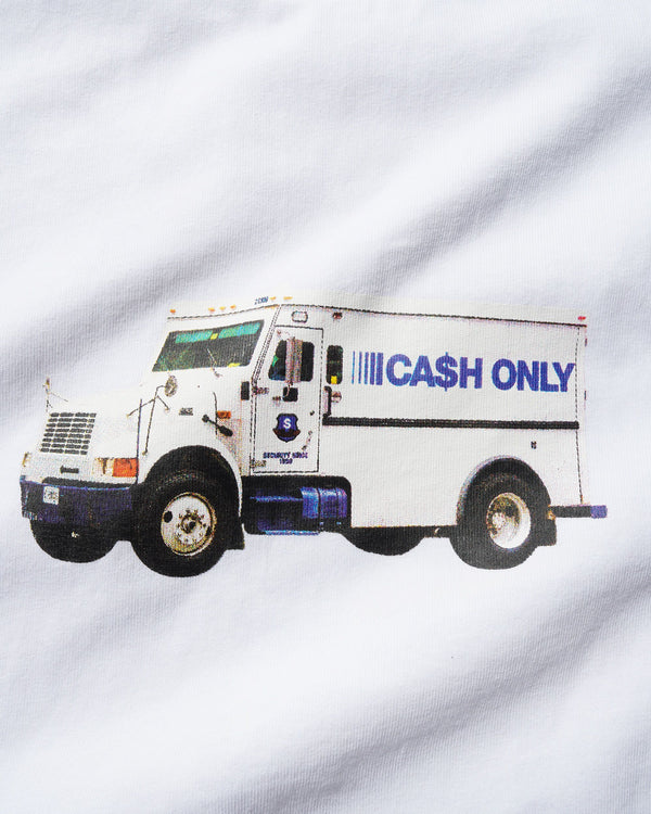 Cash Only Money Truck Tee, White