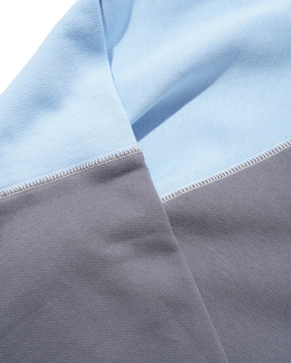 Cash Only Motion Panel Crewneck, Slate / Light Blue