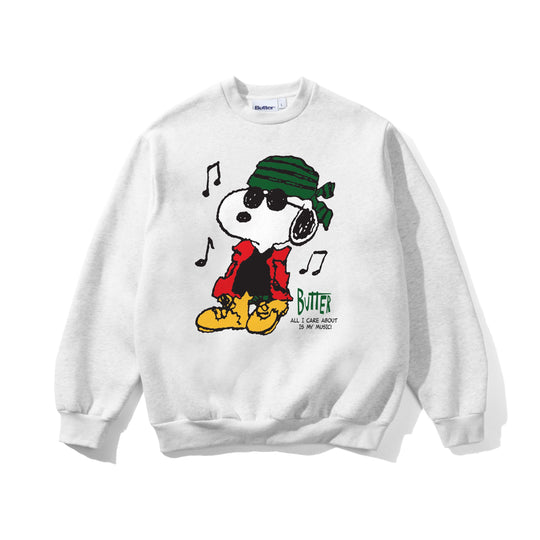 Music Crewneck, Ash