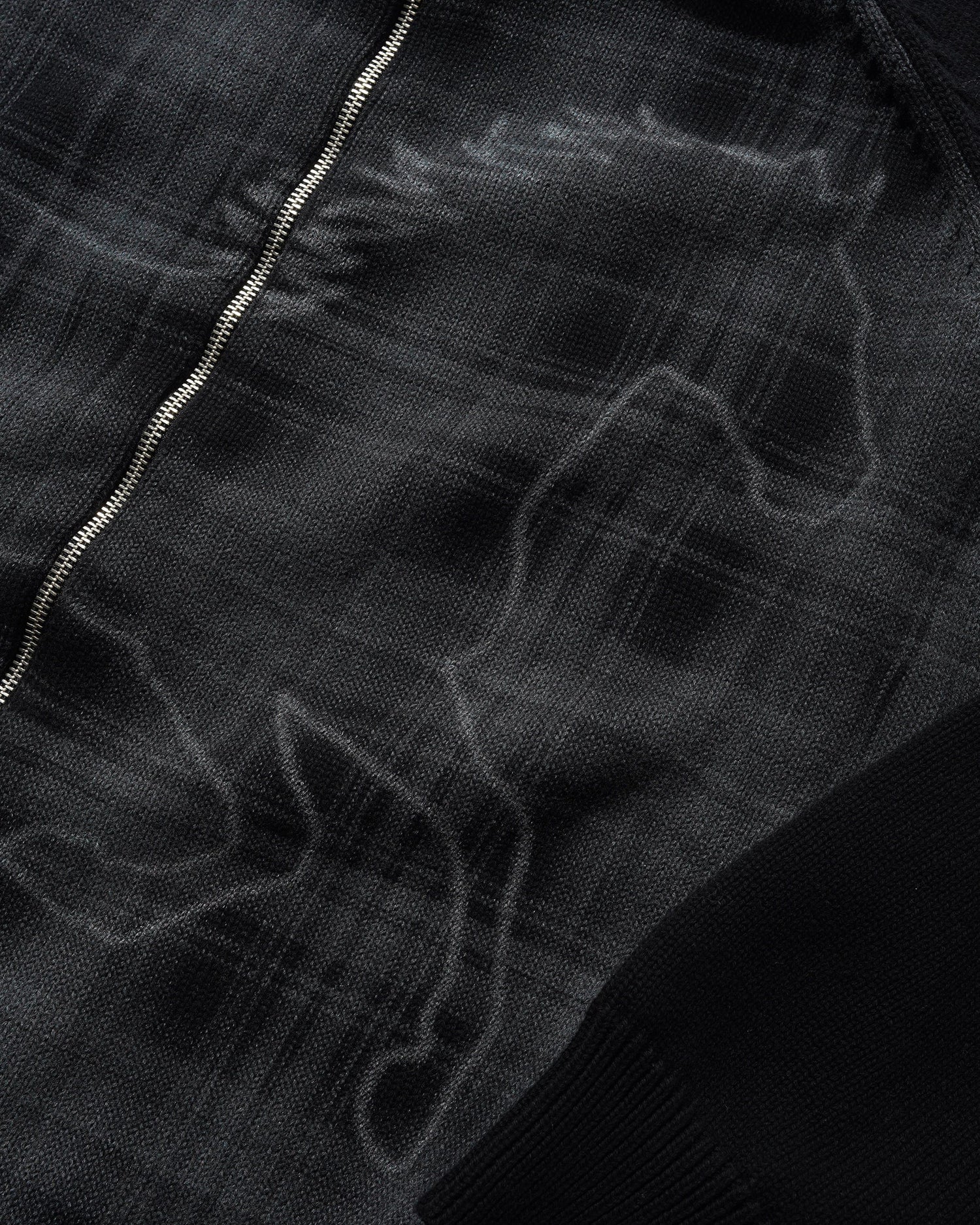Mustang Zip-Thru Knit Sweater, Black