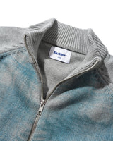 Mustang Zip-Thru Knit Sweater, Grey