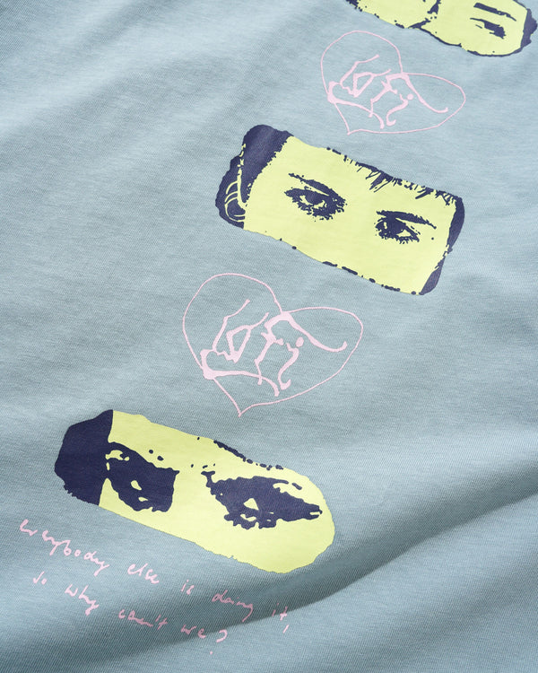 Lo-Fi Mystify Tee, Grey Blue