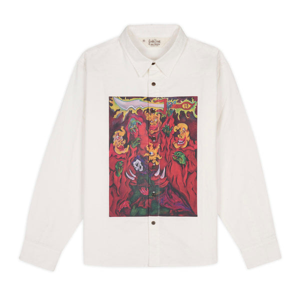 Brain Dead Mythic Star Oxford Shirt, White