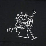 Neuro Free Association Pullover Hood, Washed Black