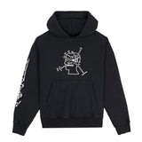 Neuro Free Association Pullover Hood, Washed Black