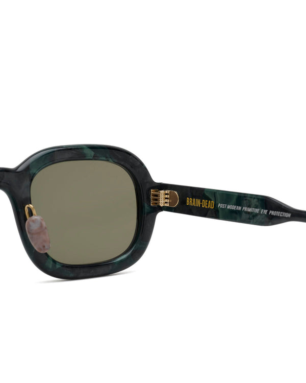 Brain Dead Newman Sunglasses, Green Pearl