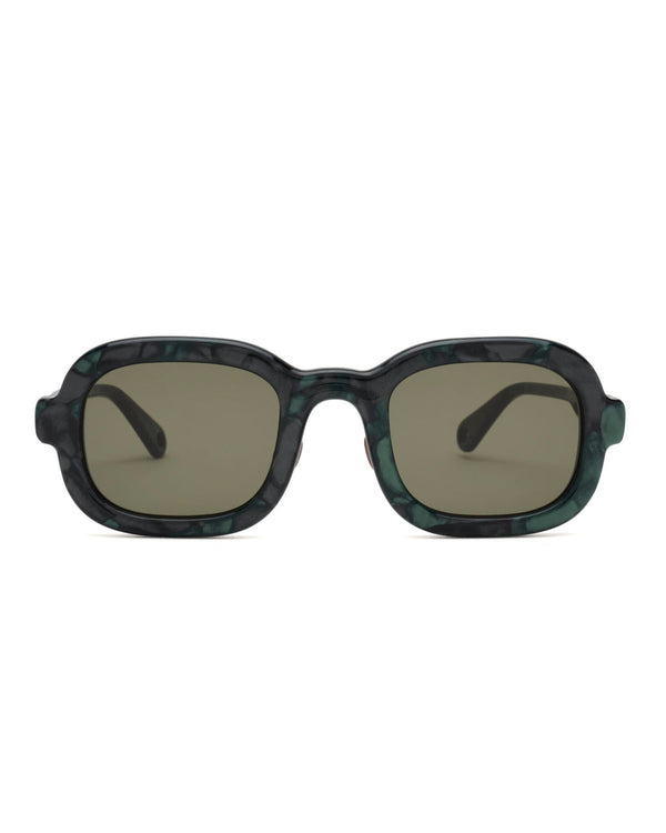 Brain Dead Newman Sunglasses, Green Pearl