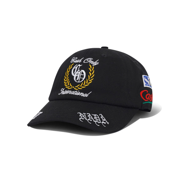 Cash Only Nada 6 Panel Cap, Black