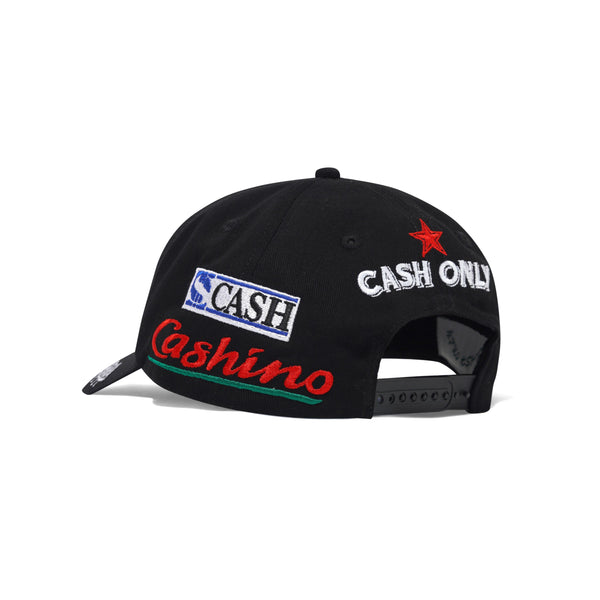Cash Only Nada 6 Panel Cap, Black