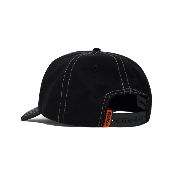 Butter Goods Nail 5 Panel Cap, Black