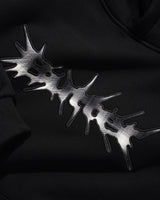 Nail Applique Pullover Hood, Black