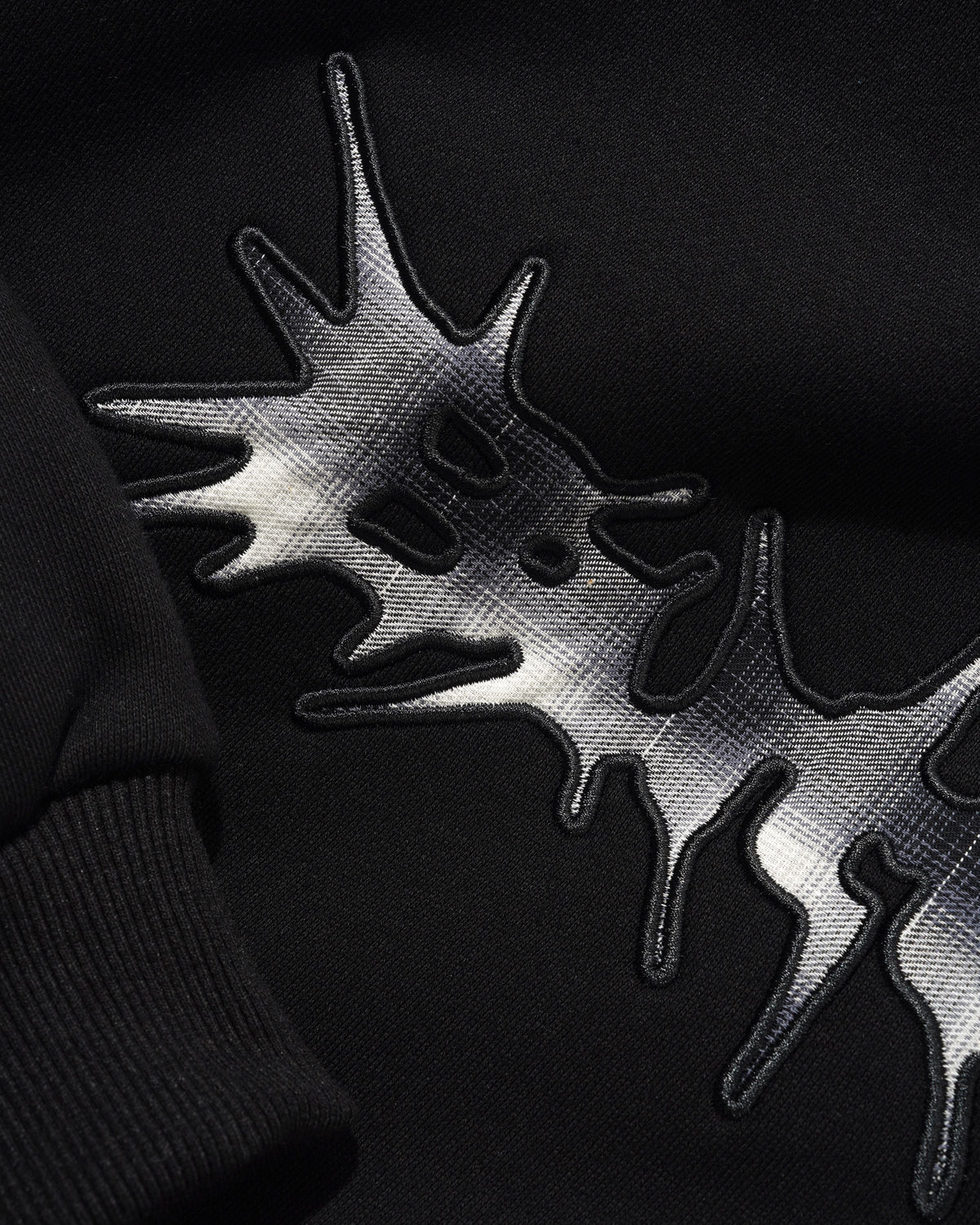 Nail Applique Pullover Hood, Black