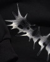 Nail Applique Pullover Hood, Black