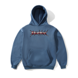 Nail Applique Pullover Hood, Stone Blue