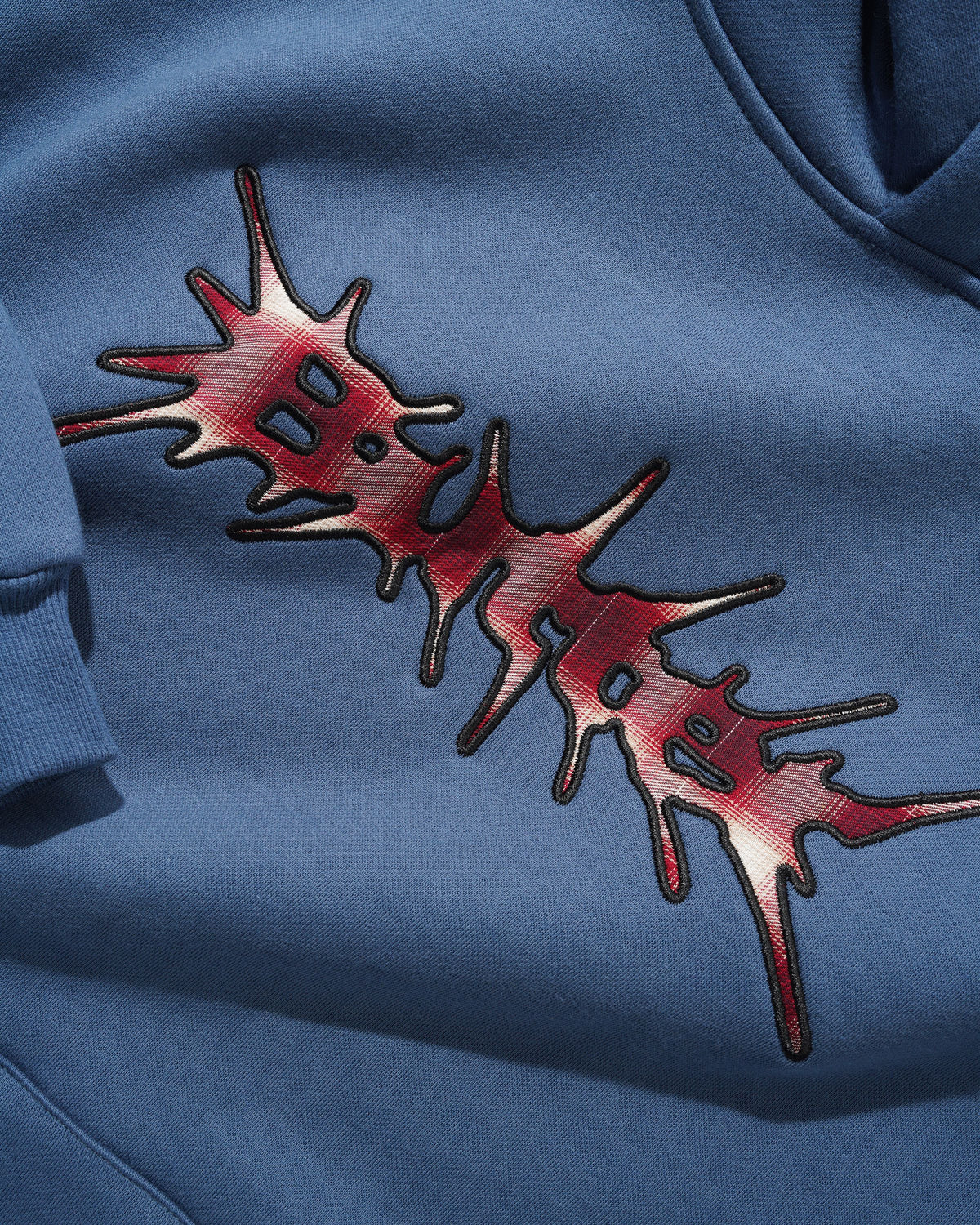 Nail Applique Pullover Hood, Stone Blue