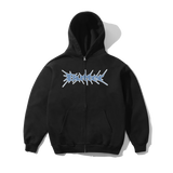 Nail Logo Zip-Thru Hood, Black