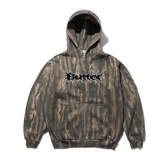 Nail Logo Zip-Thru Hood, Frog Camo