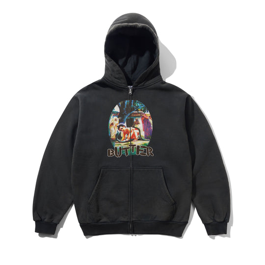 Nimai Zip-Thru Hood, Washed Black