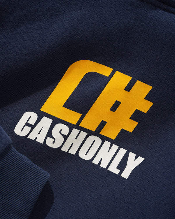Cash Only Numeric Pullover Hood, Navy